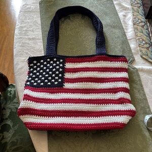 The Sak American Flag Stars and Stripes Patriotic Shoulder Bag Tote